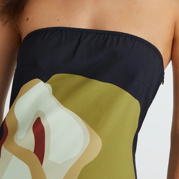 Commense Floral Print Split Tube Long Dress - Picture 5 of 6